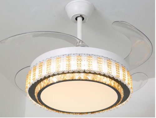 VENTILATEUR CRISTAL BLANC